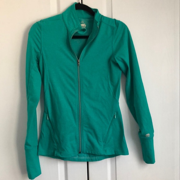 Roots zip up gorgeous green zip side pocket and 1 zip back pocket Sz S - Picture 1 of 6